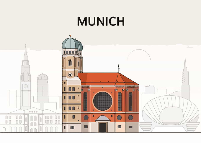 Munich Cityscape Illustration