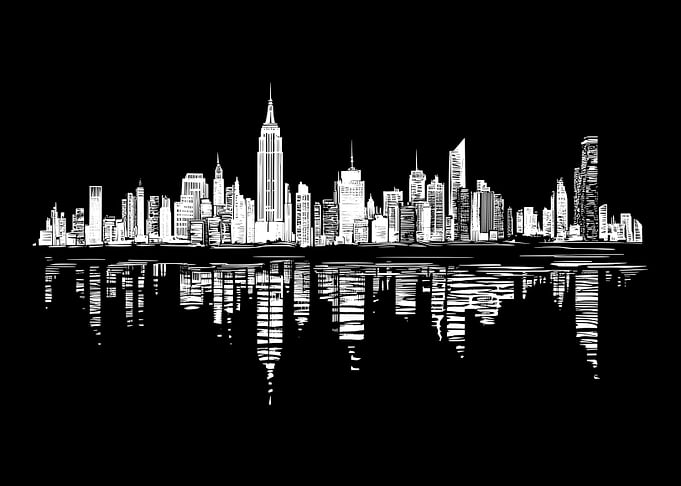 New York City Skyline Reflection
