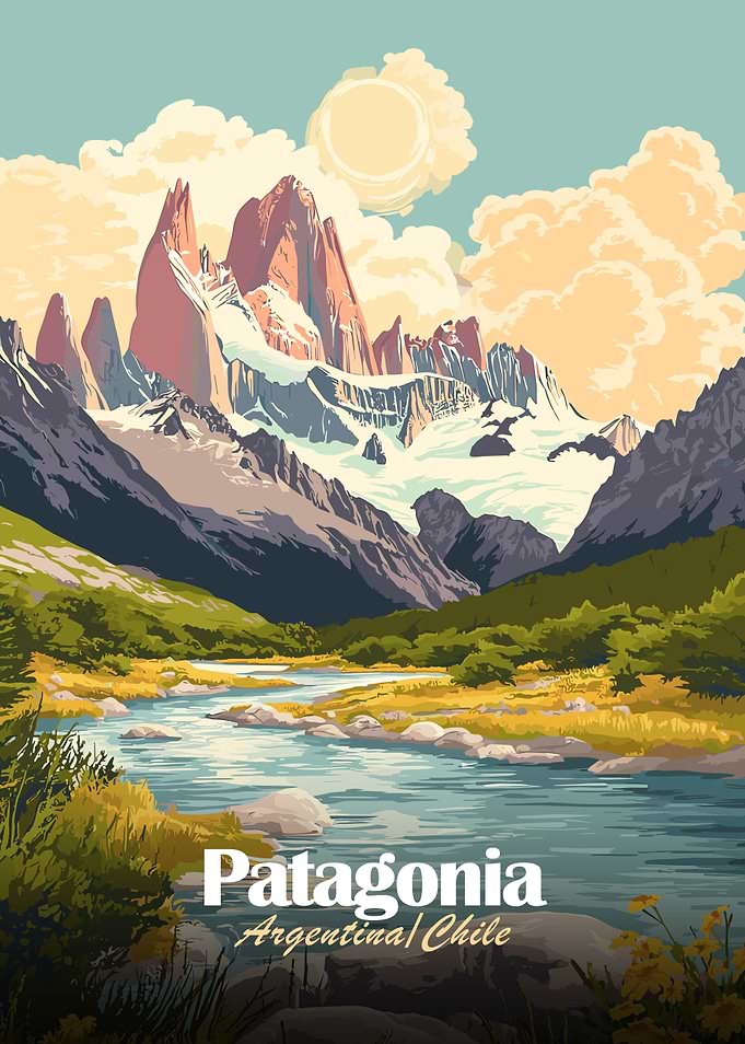 Patagonia Argentina Chile Landscape Art