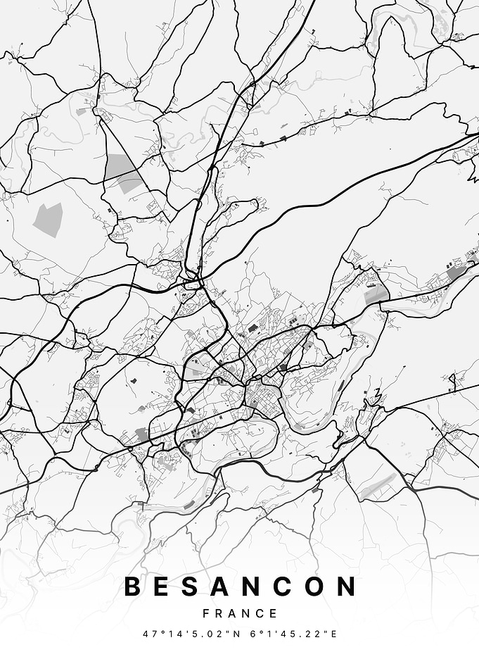 Besancon, France Map