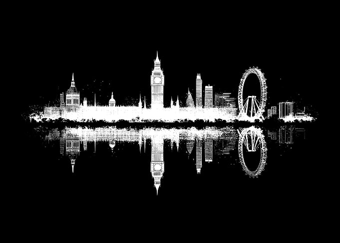 London Skyline Reflection