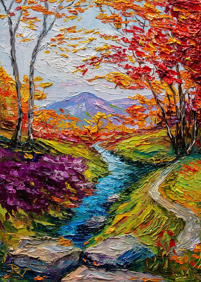 Crimson Leaves Mountain Dreams