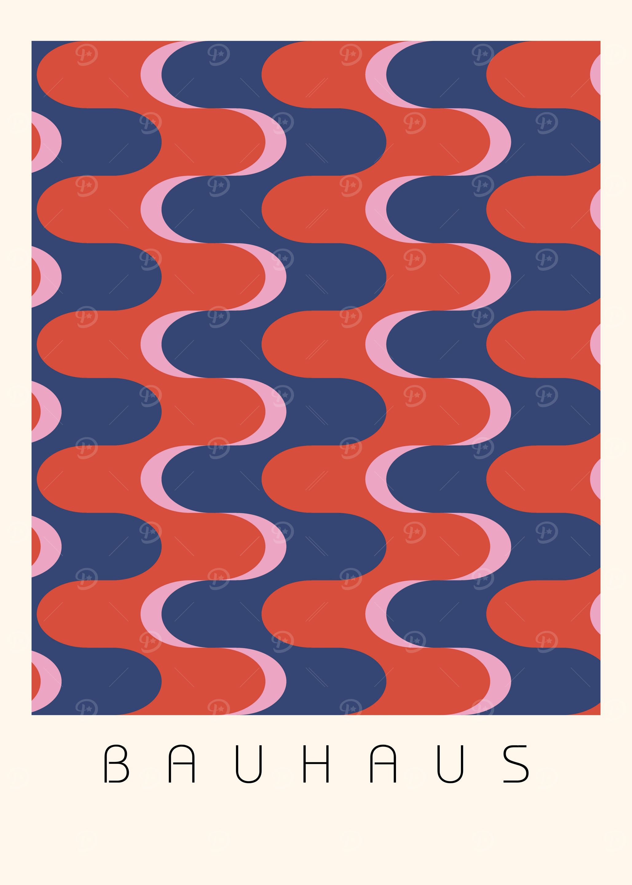 Bauhaus Style Abstract Pattern