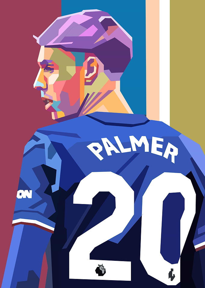 Cole Palmer pop art Portrait