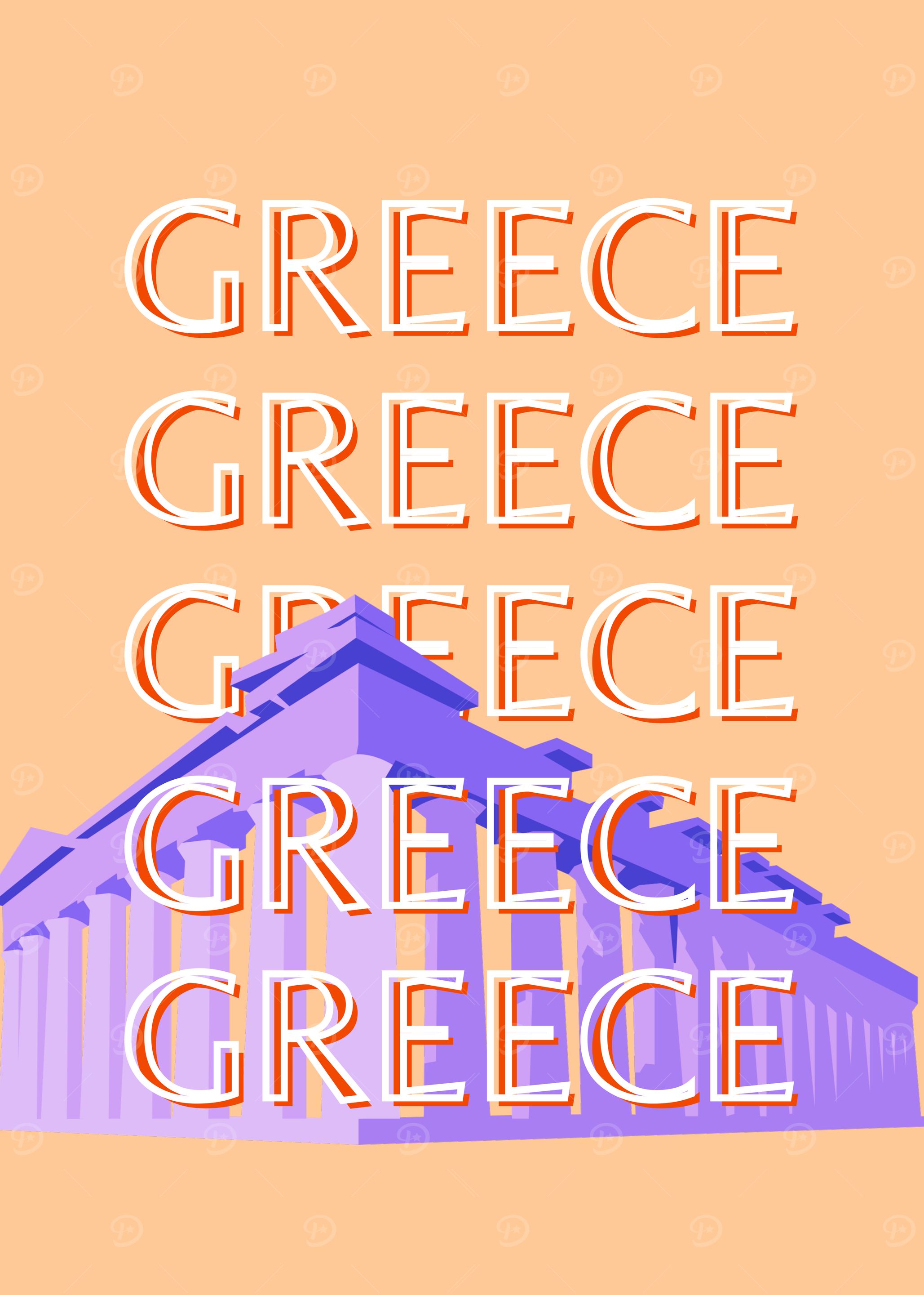 Greece Travel Poster