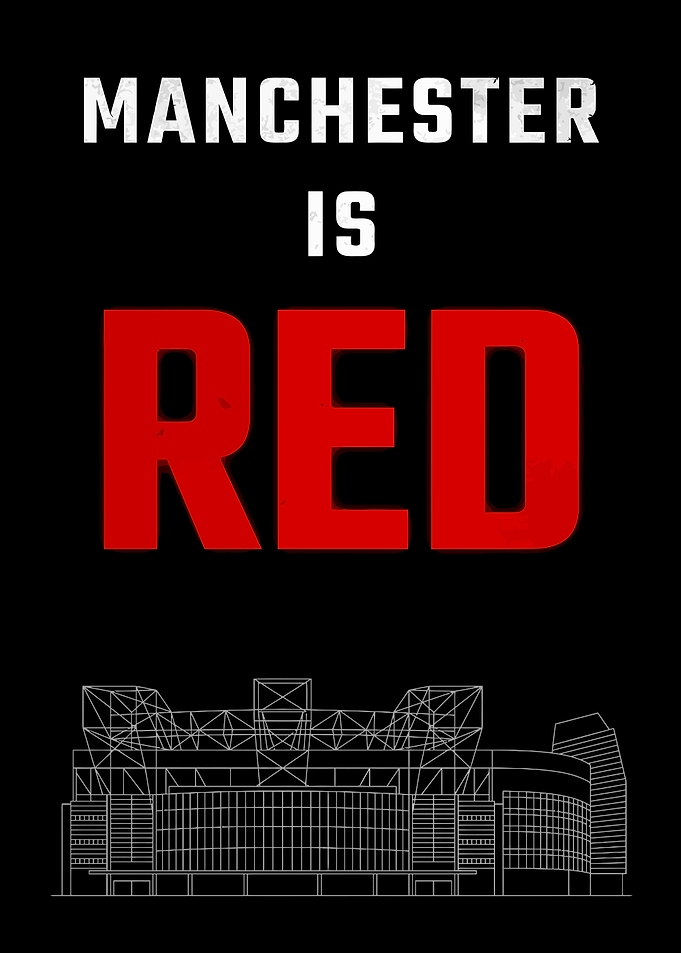 Manchester is Red Football Poster