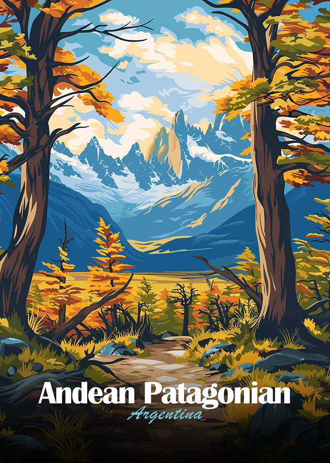 Andean Patagonian Argentina Landscape Art