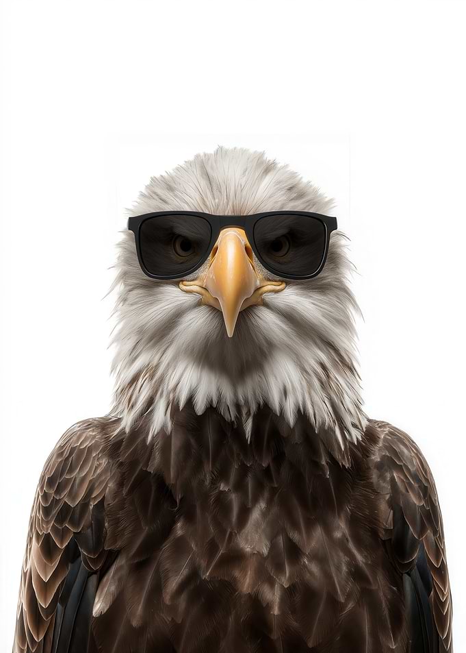 Cool Eagle with Sunglasses