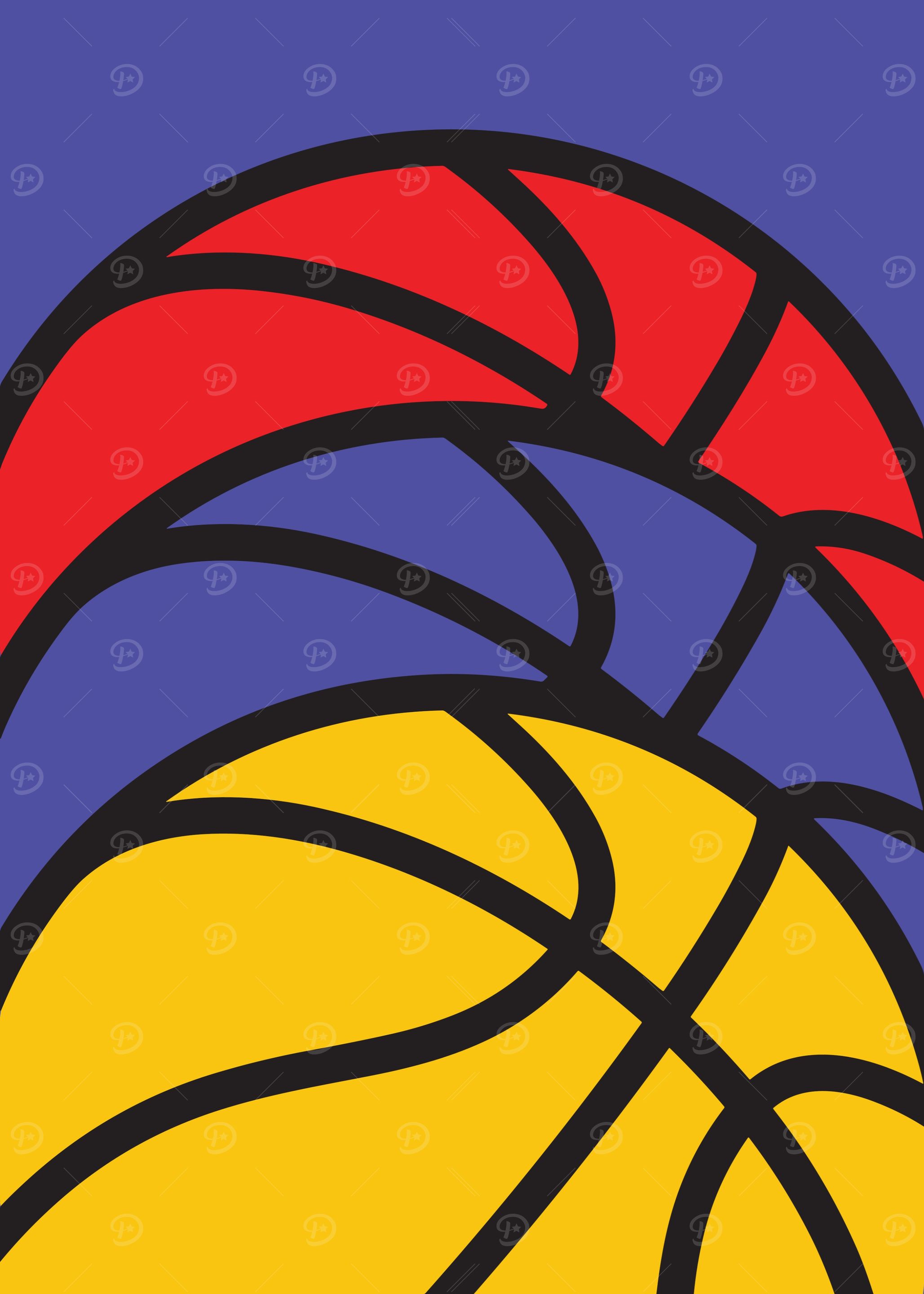 Abstract Basketball Art