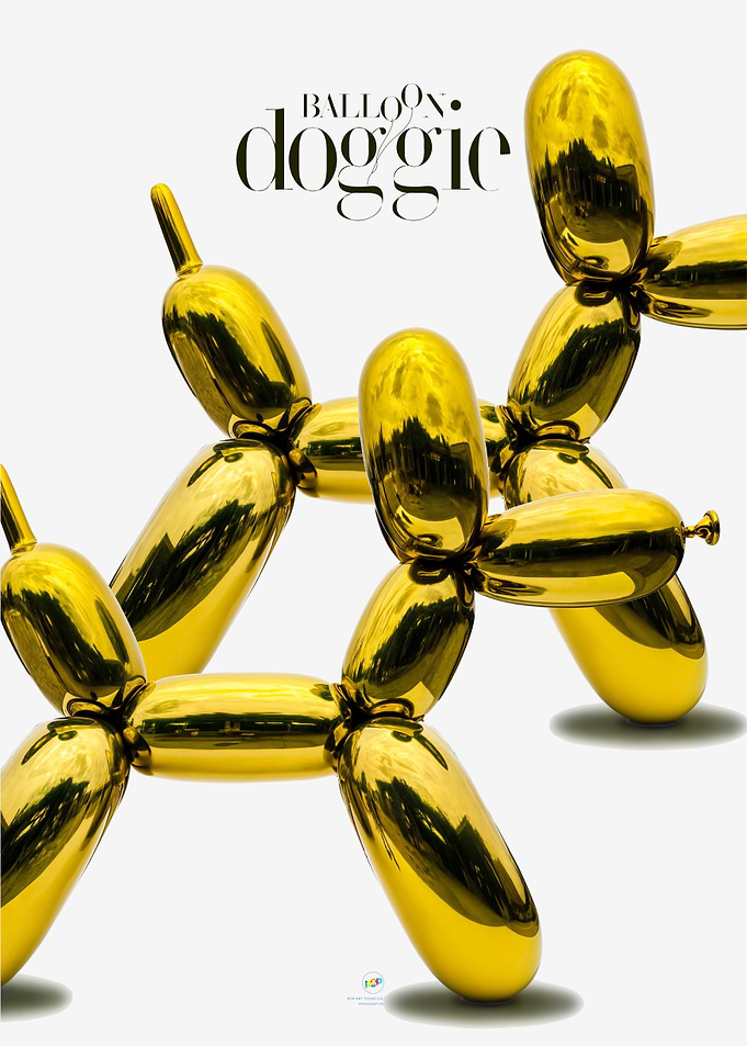 Balloon Doggie Gold Twins