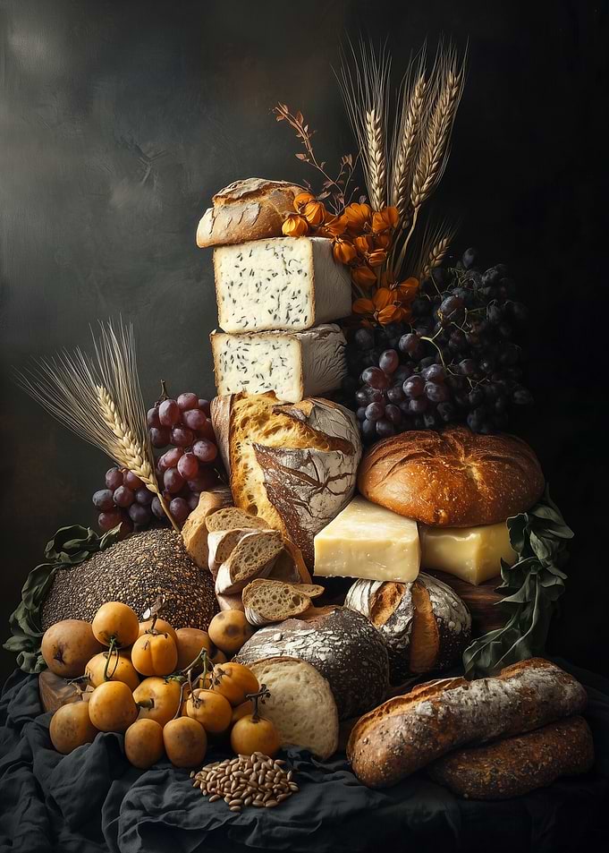 Still Life with Bread and Cheese