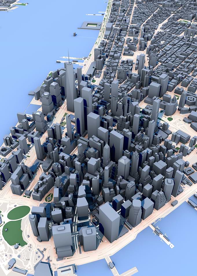 Aerial 3D Model of New York City