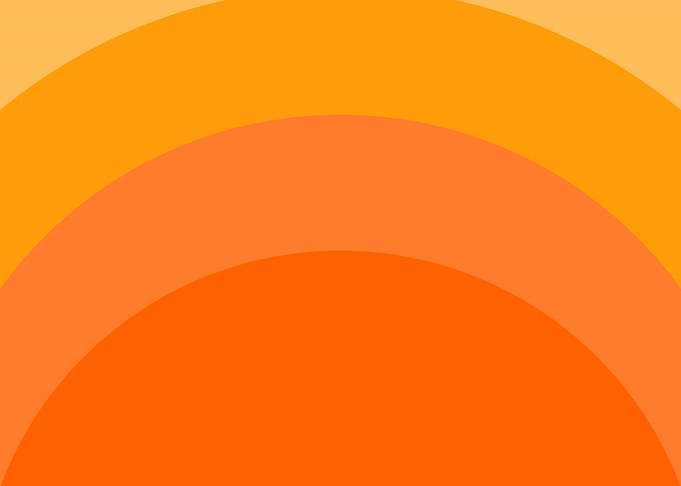 Abstract Orange Curves