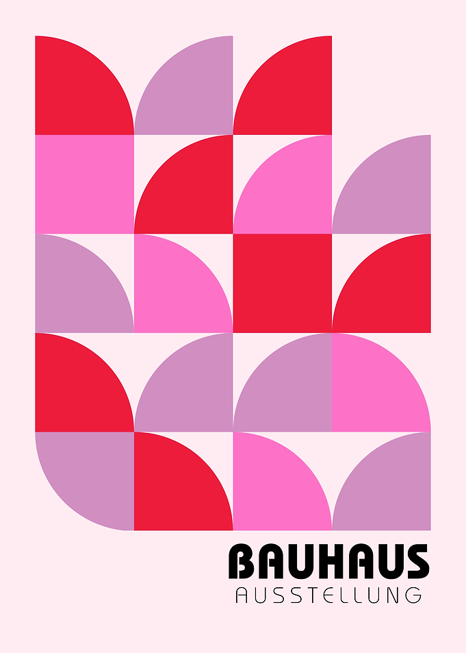 Bauhaus Ausstellung Geometric Pattern Poster
