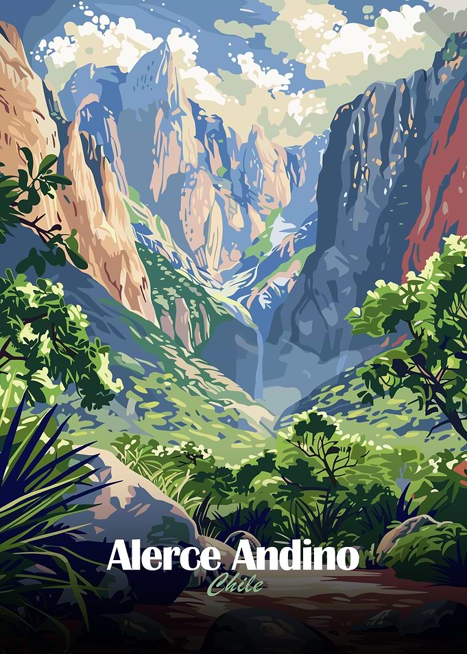 Alerce Andino Chile Landscape Art