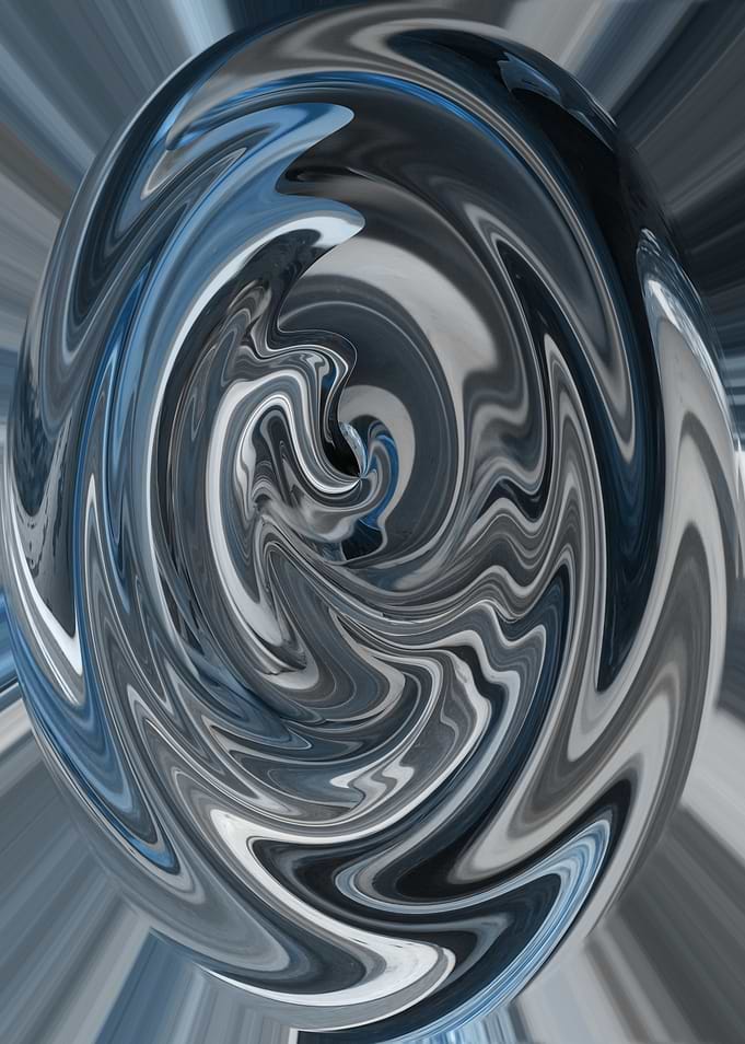 Abstract Swirl of Blues and Grays 3