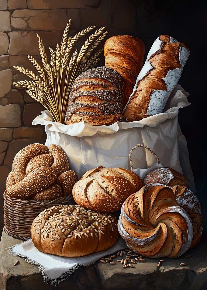 Abundant Bread Still Life