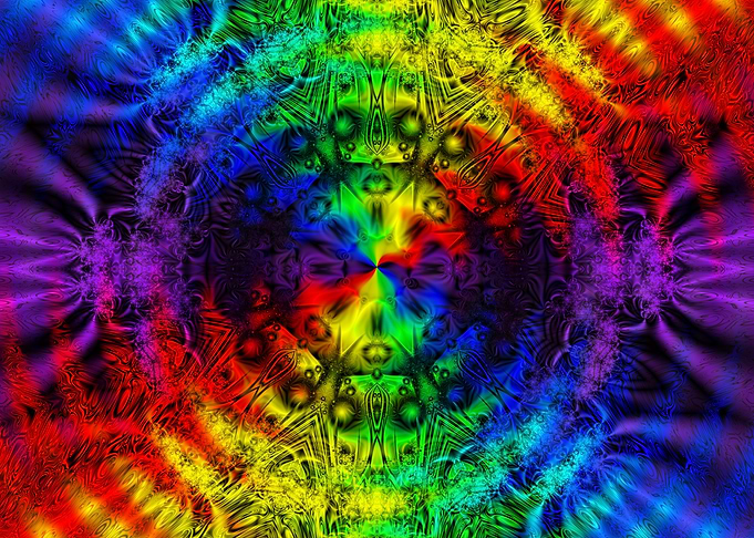 'Rainbow Octagon Kaleidoscope' Fractal Art