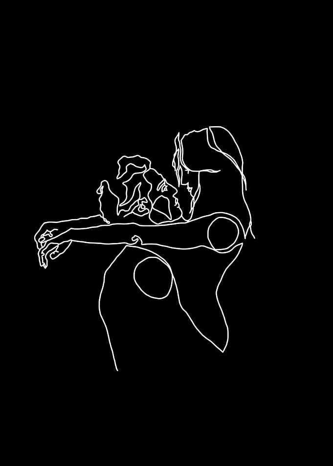 Minimalist Couple Line Art