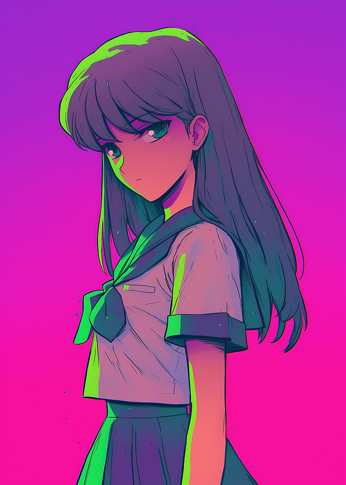 Anime Girl in School Uniform