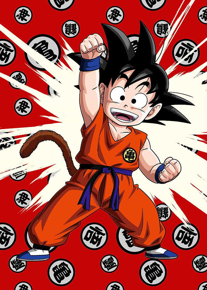 DB Goku kanji pattern