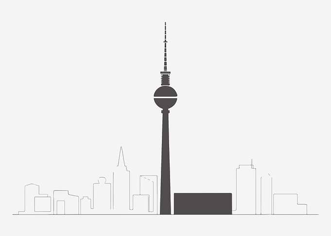 Berlin TV Tower Minimalist Skyline
