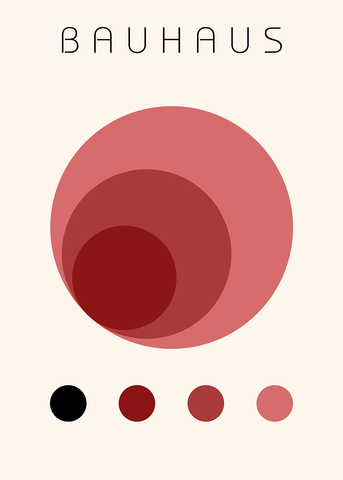 Bauhaus Style Circle Color Palette