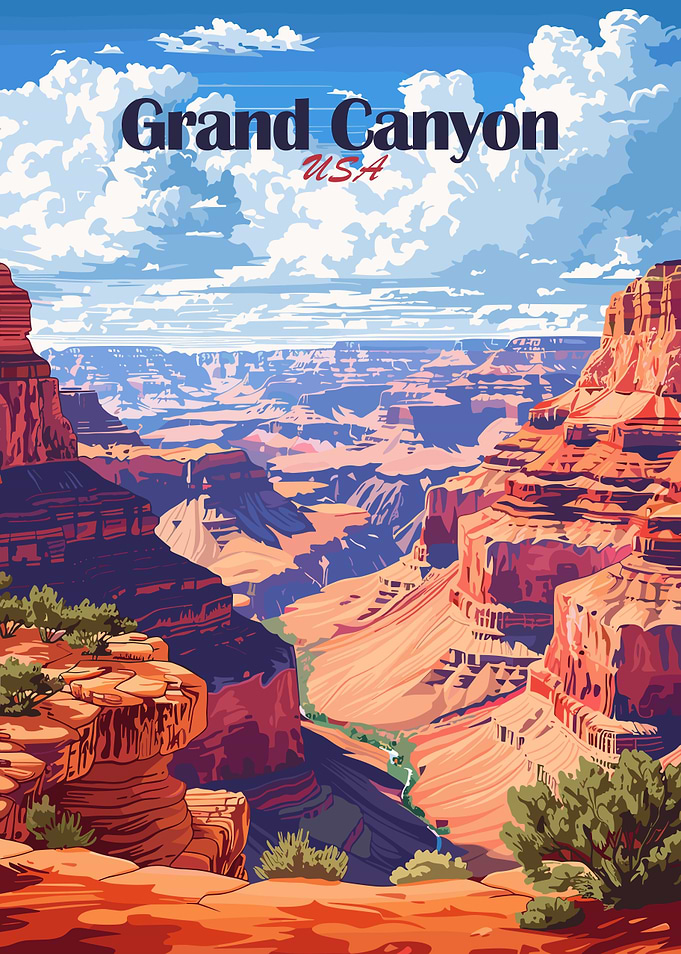 Grand Canyon USA Travel Poster