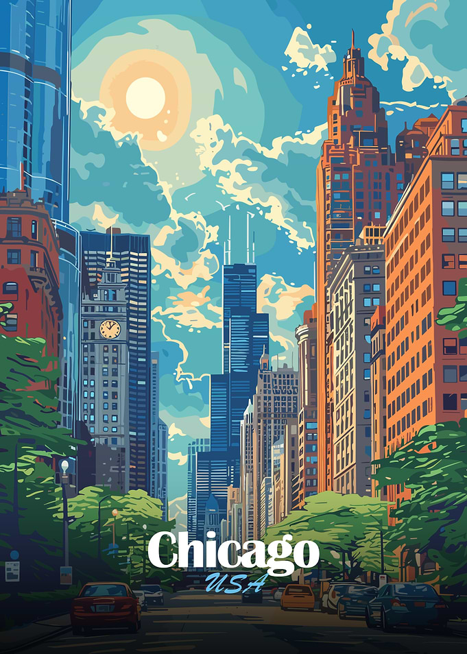 Chicago Cityscape Illustration