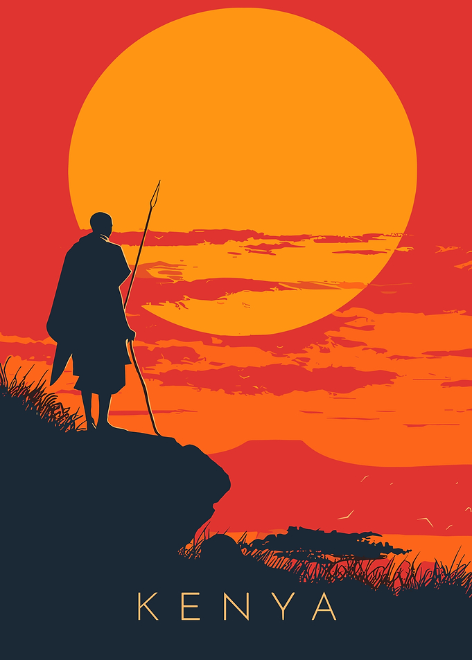 Kenya Silhouette Sunset