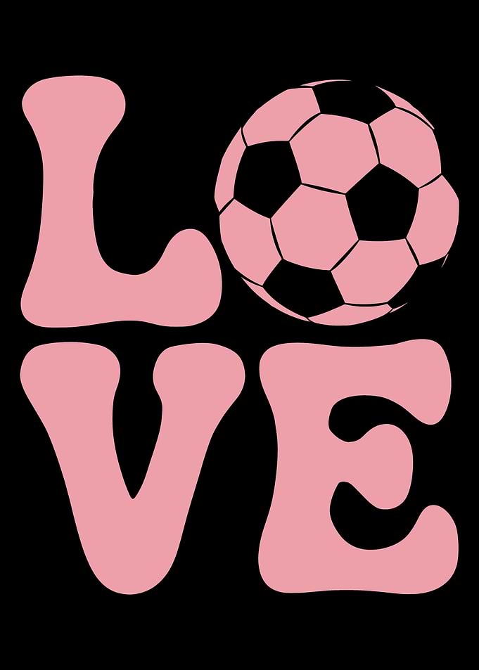 Love Soccer Pink and Black