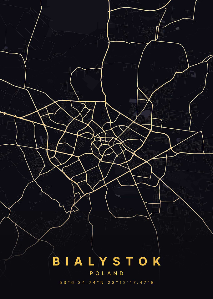 Bialystok, Poland City Map
