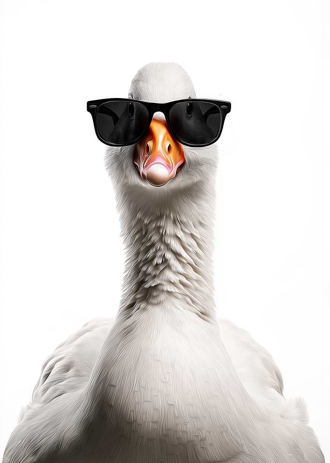 Cool Goose with Sunglasses