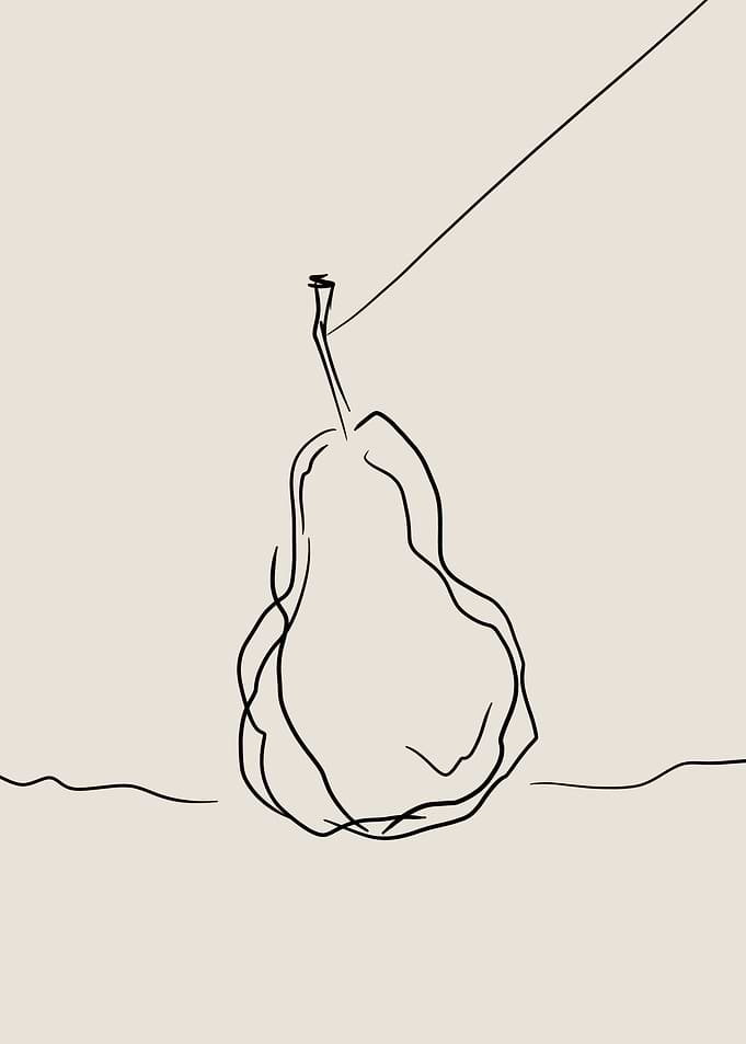 Pear Line Art