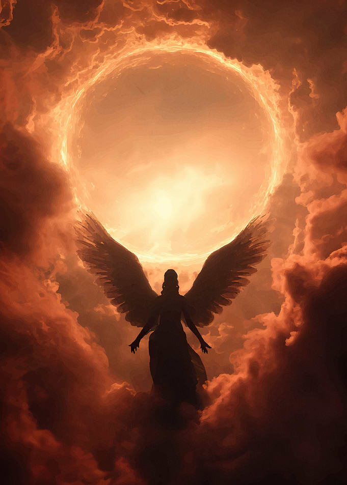 Angel Fiery Sky