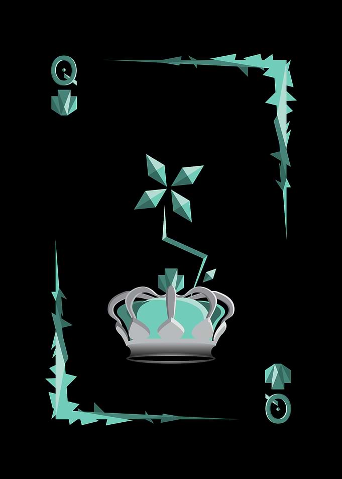 Queen of Spades Card Illustration