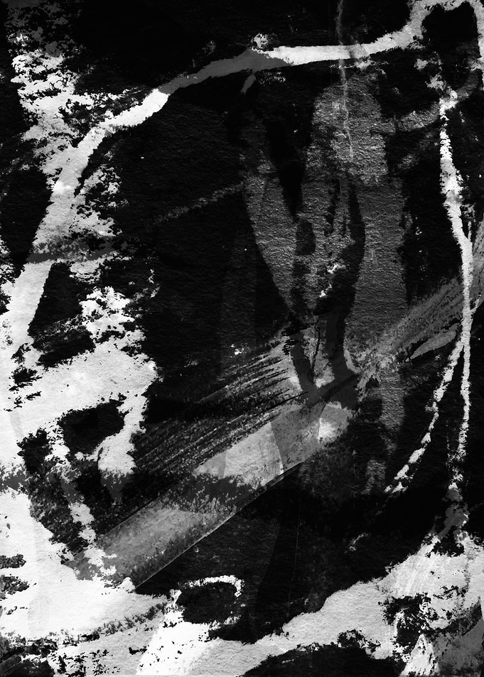 Abstract Black and White Painting