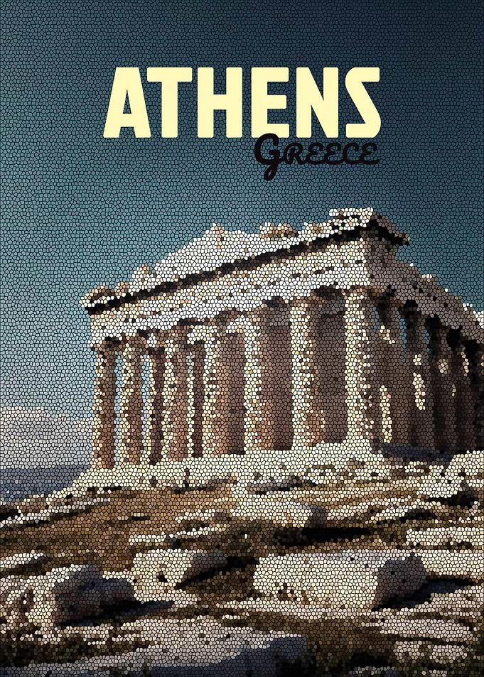 Athens Greece Travel Poster