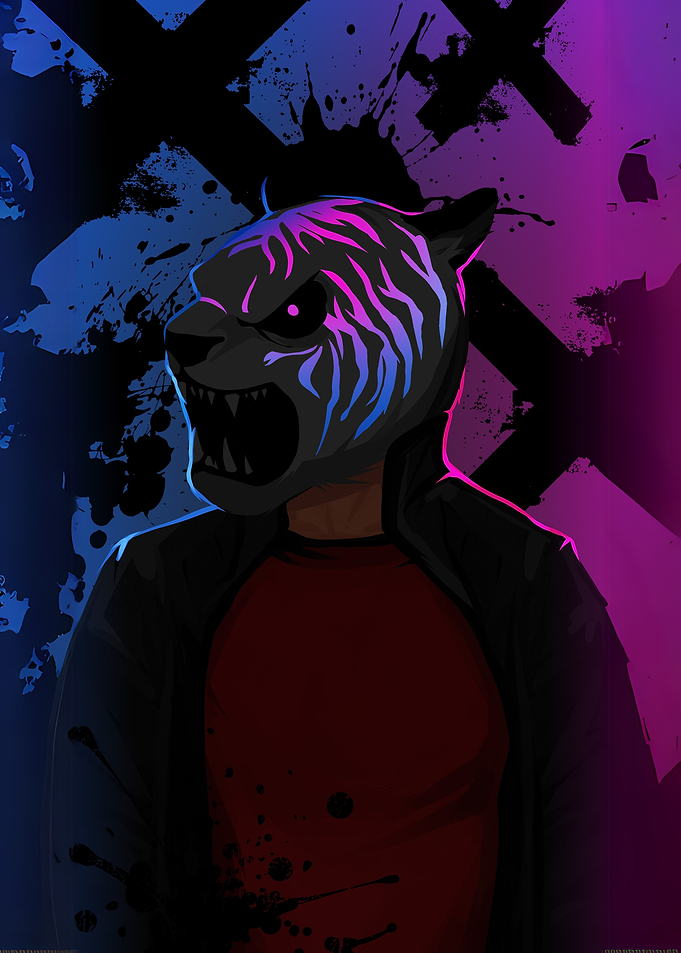 Tiger Mask Digital Art
