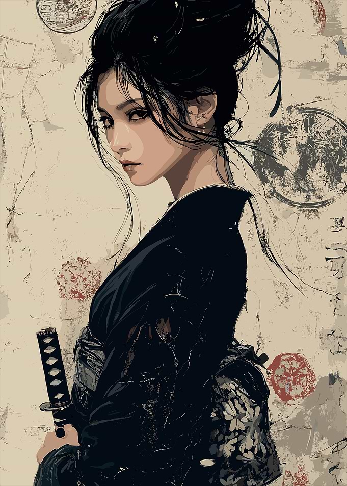 Samurai Woman Portrait