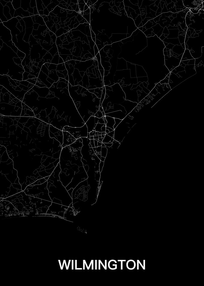 Wilmington City Map - Minimalist Style
