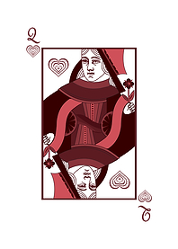 Queen of Hearts Playing Card