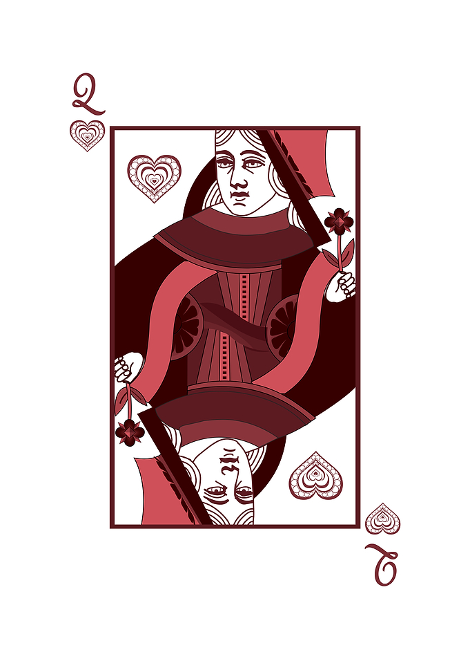 Queen of Hearts Playing Card