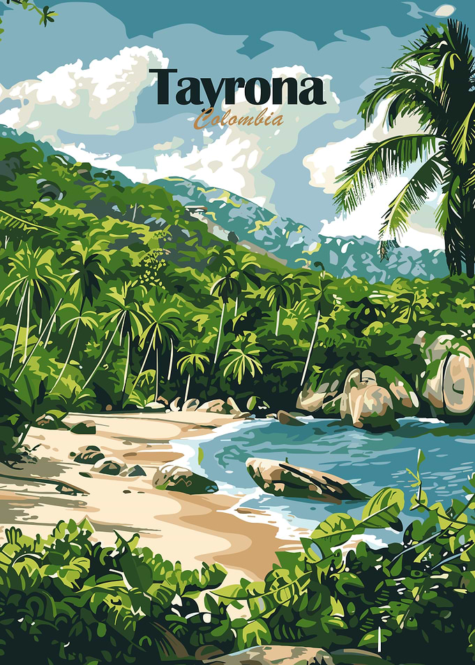 Tayrona Colombia Beach Scene