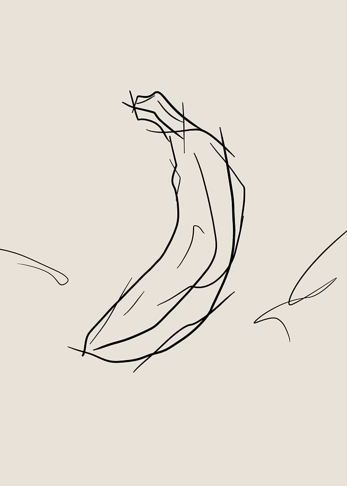 Banana Line Art