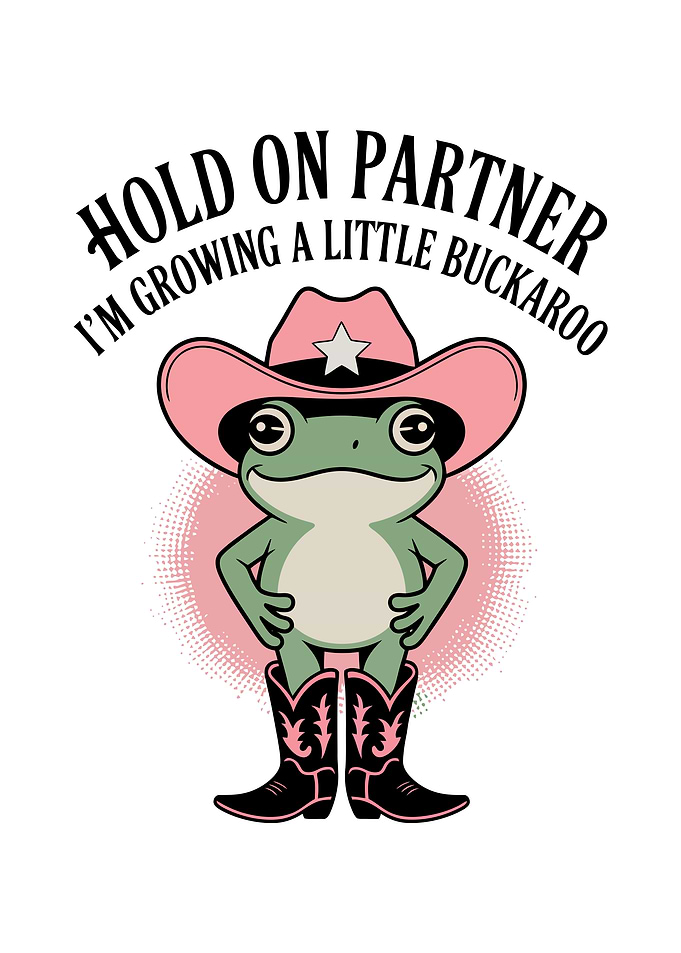 Frog Cowboy Cartoon Illustration