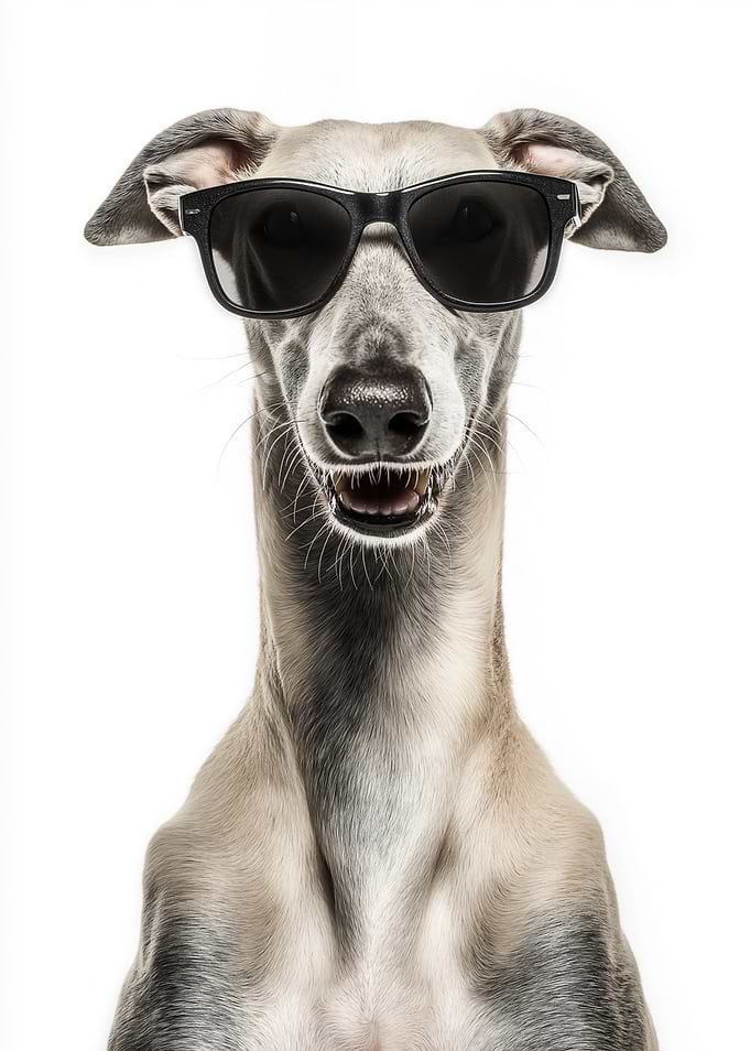 Cool Sloughi dog with Sunglasses