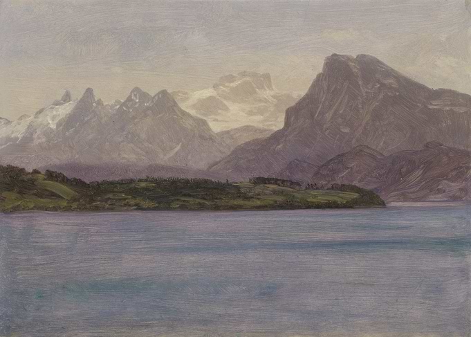 Mountain Lake Landscape Painting