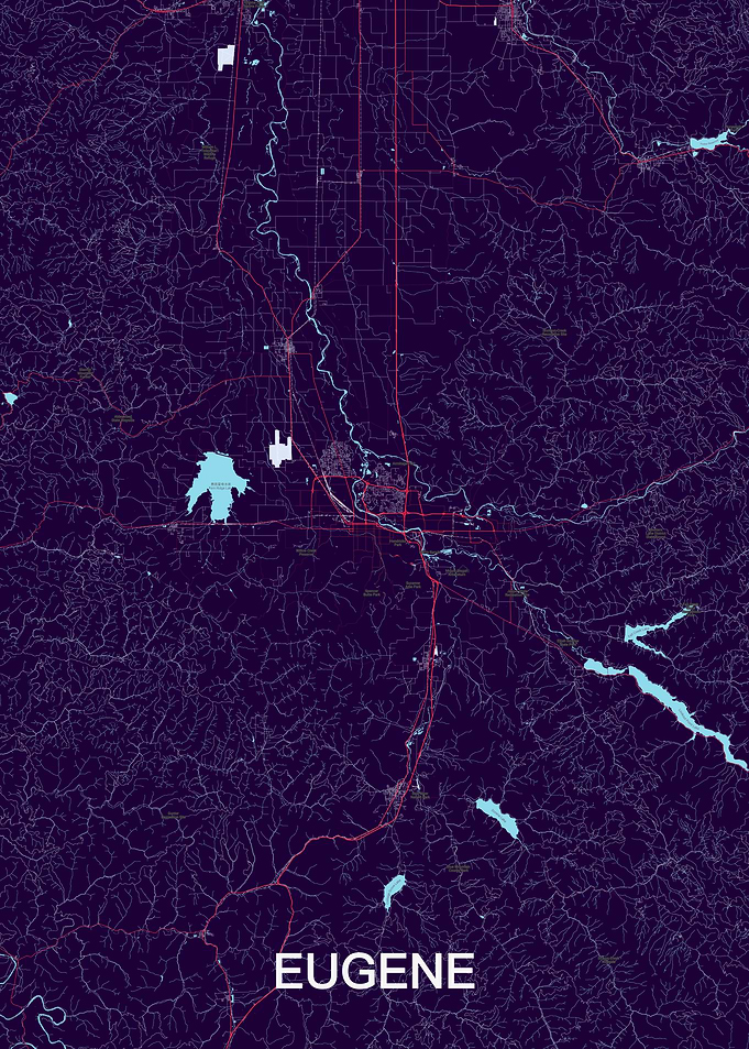 Eugene Oregon Detailed Map