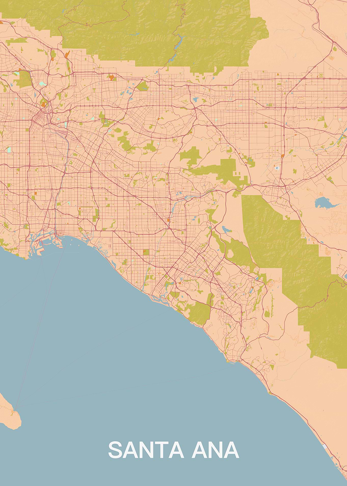 Santa Ana City Map